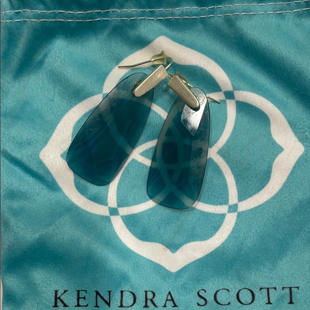 Kendra Scott Teal Drop Earrings
